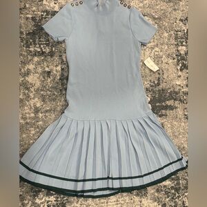 Alexia Admor Light Blue Dress with Pleated Hem